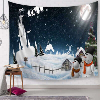 

Siaonvr Christmas Tapestry Santa Print Wall Hanging Tapestry Art Home Decor