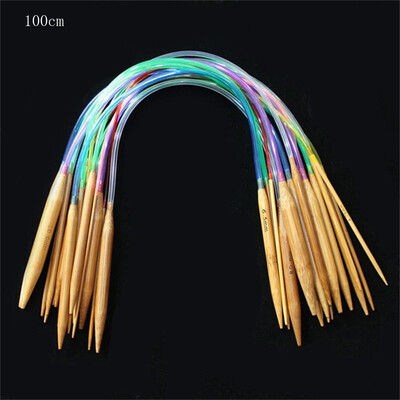 

Gobestart 1Set 18pcs Carbonized Tube Carbonized Bamboo Needle Knit Crafts Tool Accessories
