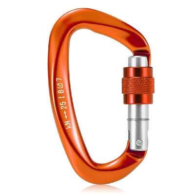 

25KN Screw Locking Gate Carabiner Heavy Duty D-shape Buckle Pack D-ring Carabiner Climbing Rappelling Canyoning Hammock Locking Cl