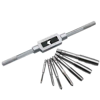 

8pcs Alloy Steel M3-M12 Tap Wrench Holder Set Internal Threads&Grooves Tools for Manual Machining