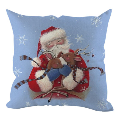 

Siaonvr Christmas Pillow Cover Pillowcases Decorative Sofa Cushion Cover Home Decoration