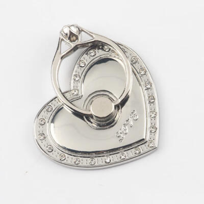 

Universal Chic Heart Shape Finger Ring Stand Bracket Buckle 360 Degree Rotation Mobile Phone Holder Clasp