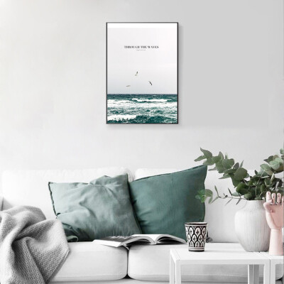 

Toponeto Seaside Lighthouse Art Canvas Poster Print Nordic Style Frameless Painting Core