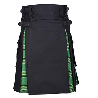 

Gobestart Mens Vintage Kilt Scotland Gothic Fashion Kendo Pocket Skirts Scottish Clothing