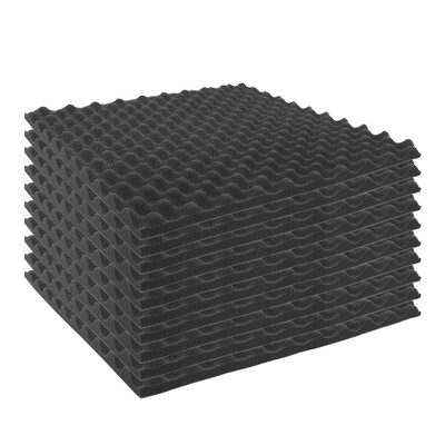 

10pcs Egg Crate Acoustic Foam Panels Studio Soundproof Pads 50 x 50 x 2cm