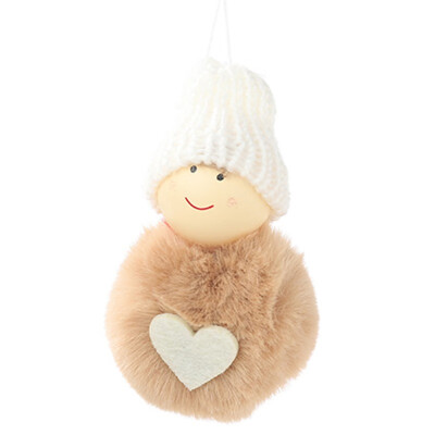 

Holiday Tree Decoration Knitted Pom Pom Plush Doll Christmas Pendant Drop finial Ornaments Xmas