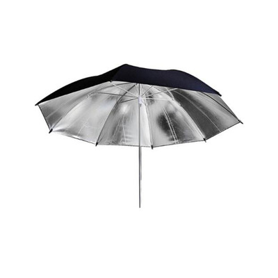 

33 Inch Outer Black Inner Silver Photographic Reflector Umbrella Diameter 85CM