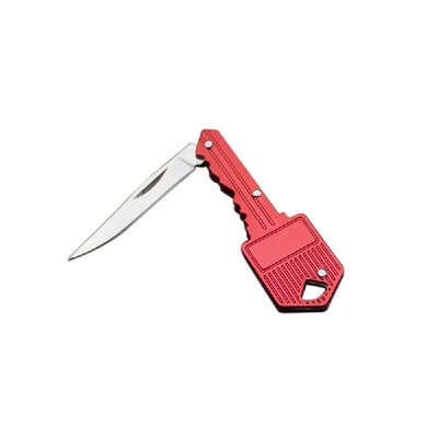 

Outdoor Multi-function Keychain Camping Key Ring With Folding Mini Cutter Hunting Survival Tactical Pocket Knives Red