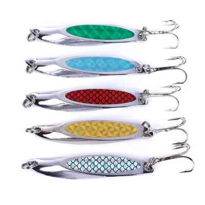 

VISSEN 5pcslot 7cm21g Fishing Lure Long Shot Sequins Fish Metal Spinners Bait Trolling Wobblers Fishing Gear