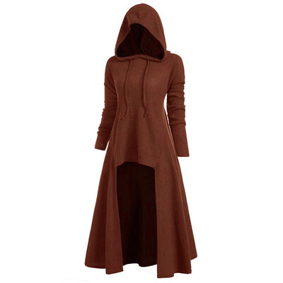

Nomeni Womens Fashion Hooded Plus Size Vintage Cloak High Low Sweater Blouse Tops