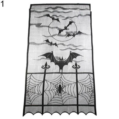 

Spider Web Bat Haunted House Home Bar Club Halloween Door Curtain Decor Props