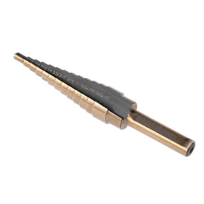 

5pcs High Speed Steel 4241 Step Drill Bit Set Round Shank Twist Drills Drilling Tool