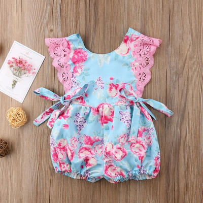 

Newborn Baby Girls Princess Lace Romper Floral Bodysuit Jumpsuit Outfits Clothes
