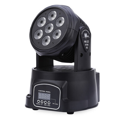 

105W 7 x LED RGB Moving Head Stage Light DMX512 Voice Activate Lamp