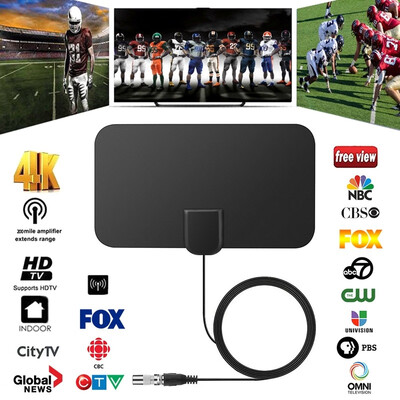 

Indoor Free Digital TV Antenna 200 Miles HDTV Antena Mini TV Aerial TV Surf HD TV Fox VHF UHF DVB-T2