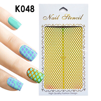 

Toponeto 1Pc Irregular Hollow Nail Art Vinyls Stencil Stickers Manicure