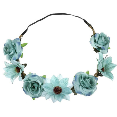 

Women Girl Flower Garland Headband Beauty Hair Accessories Flower Head wear New