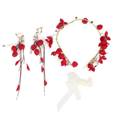 

Greensen Kids Girls Princess Hair Headband Earrings for Wedding Festivals Party Photography Props