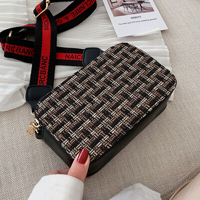 

Small bag women 2019 new tide Korean version of woolen cloth summer broadband bag shoulder slung small square bag tide
