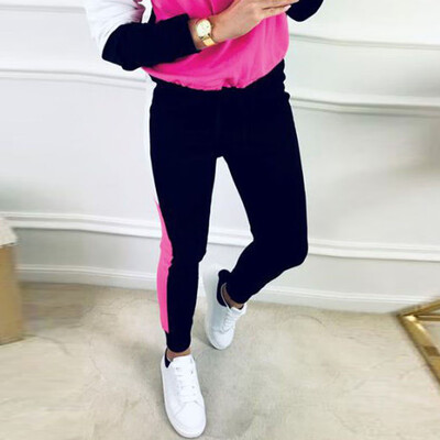 

Women Casual Splice Stretch High Waist Loose Pants Sport Pants