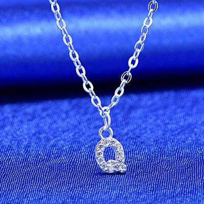 

Sale 1PC Women Girls 26 Letter Pendant Necklace Graceful Unique Adjustable Silvery Letter Pendant Necklaces