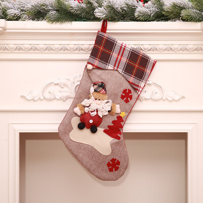 

Toponeto Christmas Tree Hanging Socks Stocking Candy Bag Xmas Decor Gift Solid Decor