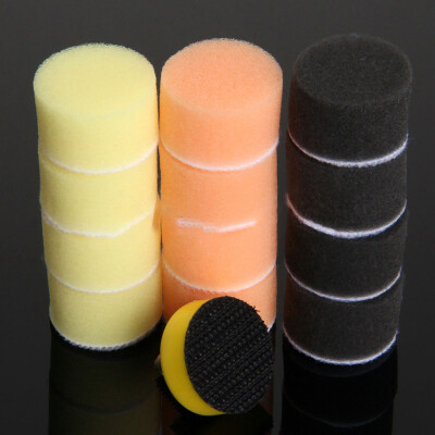 

50PcsSet 1 Inch 25mm Sponge Polishing Waxing Pads Kit M6 Backer Plate Tool Lot