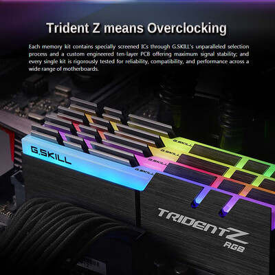

GSKILL TridentZ RGB Series 8GB DDR4 3000MHz F4-3000C16S-8GTZR