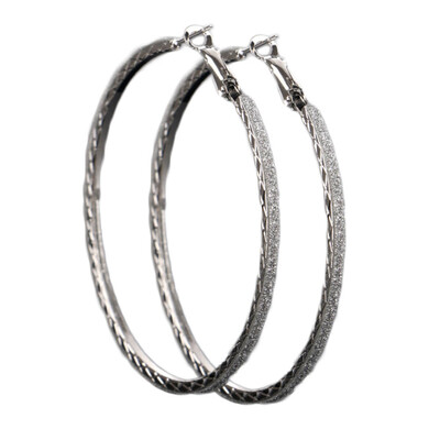 

Fashion Alloy Lady Personality Exaggerated Frosted Big Earrings Jewelry