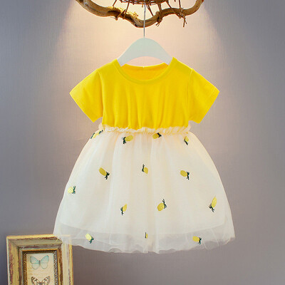 

Summer Toddler Kids Girls Short Sleeve Pineapple Tutu Princess Leisure Dress