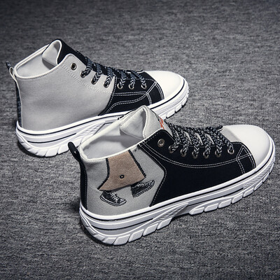 

Mens shoes high-top canvas shoes wild trend mens casual shoes fashion tide shoes shoes