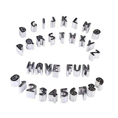 

Mini Alphabet&Number Cookie Cutter Stainless Steel Cut Candy Biscuit Mold Cooking Tools Metal Cutters Mould 37pcs