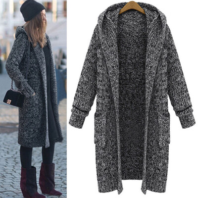 

〖Follure〗Womens Long Sleeve Knitwear Open Front Cardigan Sweaters Casual Outerwear Coat