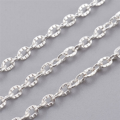 

PH PANDAHALL 100 Meters Silver Color Iron Cross Chains