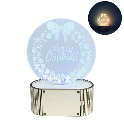 

Colorful Night Christmas Decorative Light Christmas Tree Wedding Home Indoor Decoration With Wooden Base Without battery