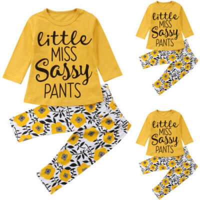 

Newborn Infant Baby Girl T-Shirt TopFloral Pants Leggings Outfit Set Clothes