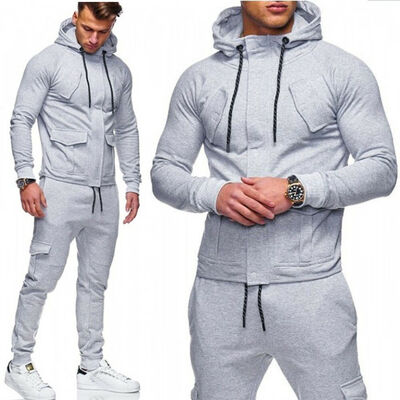 

Muscle Mens GYM Training Jogger Sportwear Fitness Set Tracksuit Hoodie Top Pant