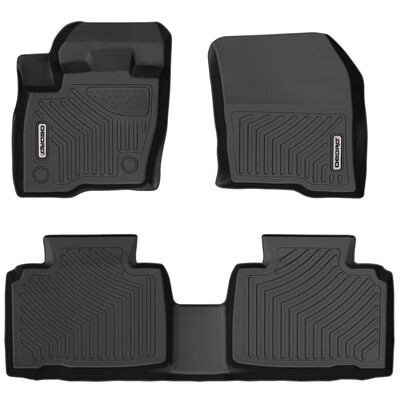 

Floor Mats Liners Unique Black TPE fit for 2015-2019 Ford Edge All-Weather