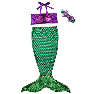 

3Pcs Baby Girl Kid Mermaid Tail Bikini Sets Swimsuit Swimwear Paty Costume