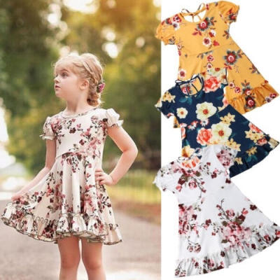 

Toddler Infant Kids Baby Girls Summer Dress Princess Party Wedding Tutu Dresses