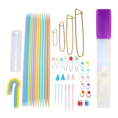 

52pcs Multicolour Crochet Hooks Kit Knitting Sweater Needles Sewing Tools