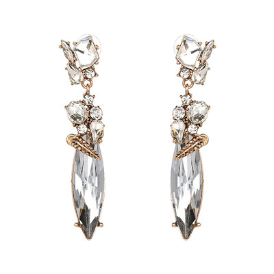 

3 Colors Vintage Baroque Crystal Dangle Earrings For Women Statement Trendy Drop Earring for women JURAN Fashion Jewelry bijoux