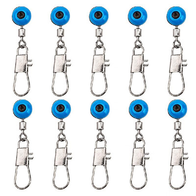 

20Pcs Fishing Space Beans Rolling Swivel Float Connectors Running Beads Snap Links Swivels Fishing Accessories
