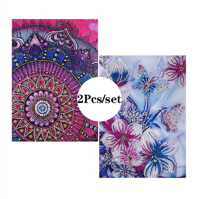 

Siaonvr 2PcsSet Special Shaped Diamond Painting DIY 5D Partial Drill Cross Stitch Kits
