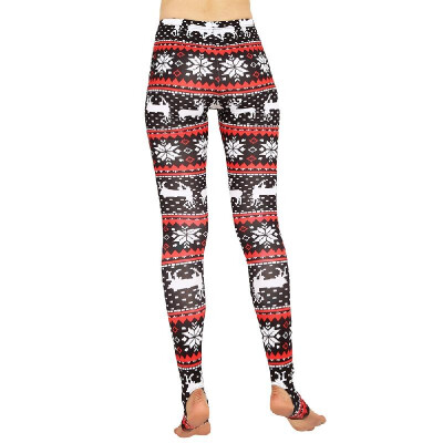 

Women Leggings Christmas Print Skinny Trousers Casual Tights Stretch Slim High Waist Stirrup Leggings Fitness Pants