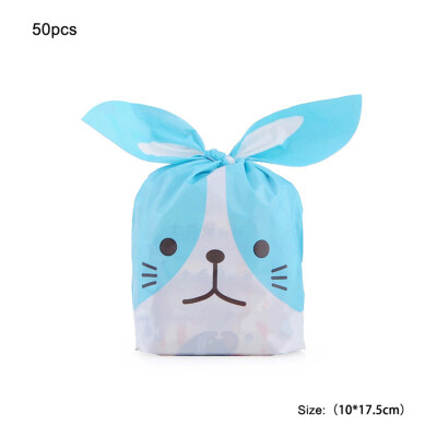 

50Pcs Cartoon Rabbit Christmas Halloween Candies Biscuits Storage Bag Container