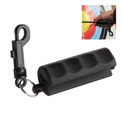 

Outdoor Black PVC Archery Target Bow And Arrow Extractor Remover Keychain Design