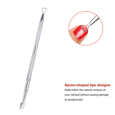 

Toponeto Stainless Steel Cuticle Scraper Peeler Manicure Nail Art Tool for Removing Gel