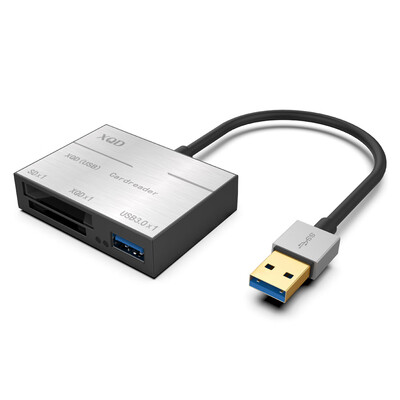

XQDSD Card High Speed Card Reader USB30HUB Compatible with USB3020 Silvery