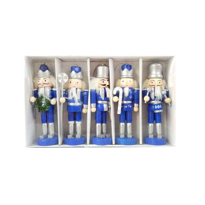 

5Inch Wooden Nutcracker Puppets Doll Toy Figurines Ornaments Christmas Pendant Decorations For Lovely Holiday Decor Tree Stands